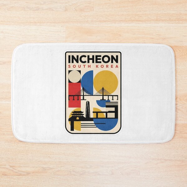 Item preview, Incheon South Korea Retro Bauhaus Travel Poster designed and sold by k3rstman1.