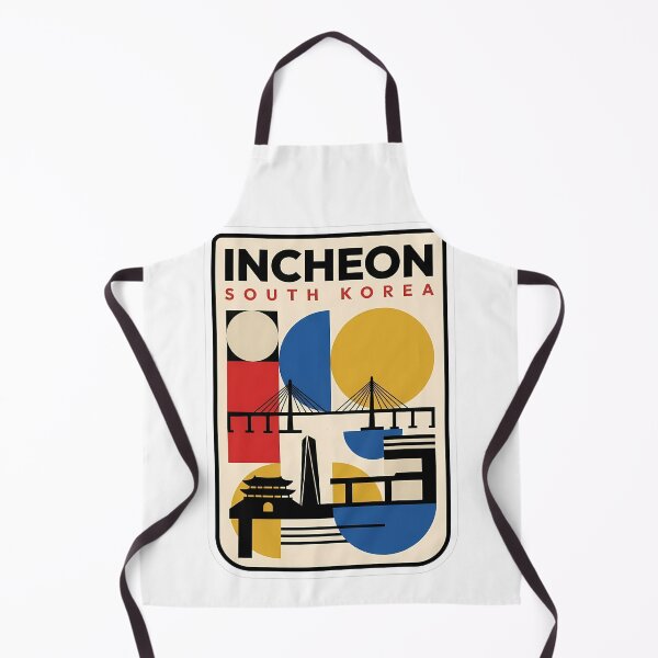 Item preview, Incheon South Korea Retro Bauhaus Travel Poster designed and sold by k3rstman1.