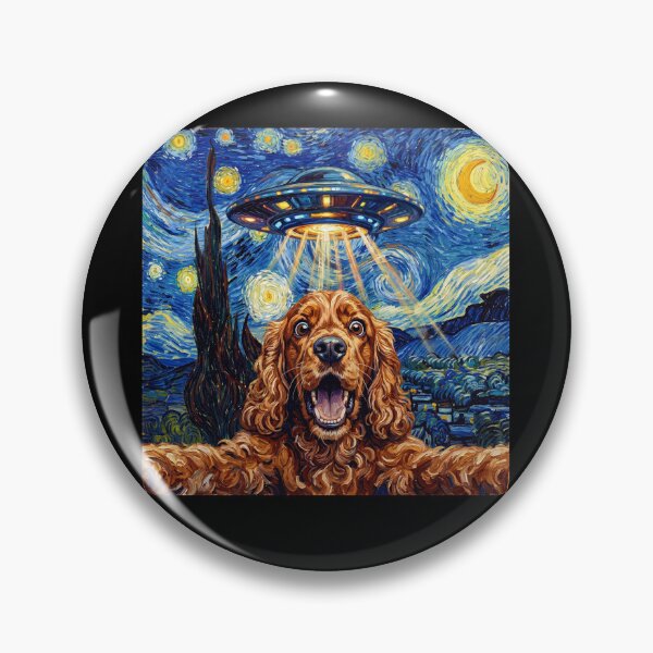 Item preview, Cocker Spaniel Starry Night UFO Van Gogh Art Dog Selfie Lover designed and sold by Kimberley King Art  King Art.