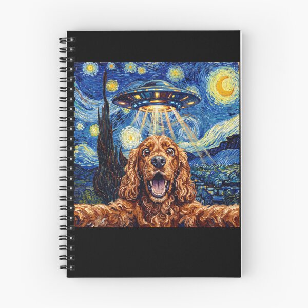 Item preview, Cocker Spaniel Starry Night UFO Van Gogh Art Dog Selfie Lover designed and sold by Kimberley King Art  King Art.