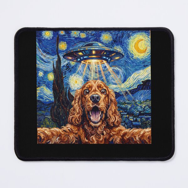 Item preview, Cocker Spaniel Starry Night UFO Van Gogh Art Dog Selfie Lover designed and sold by Kimberley King Art  King Art.