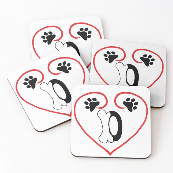Item preview, Heart dog with the letter O designed and sold by acreació.