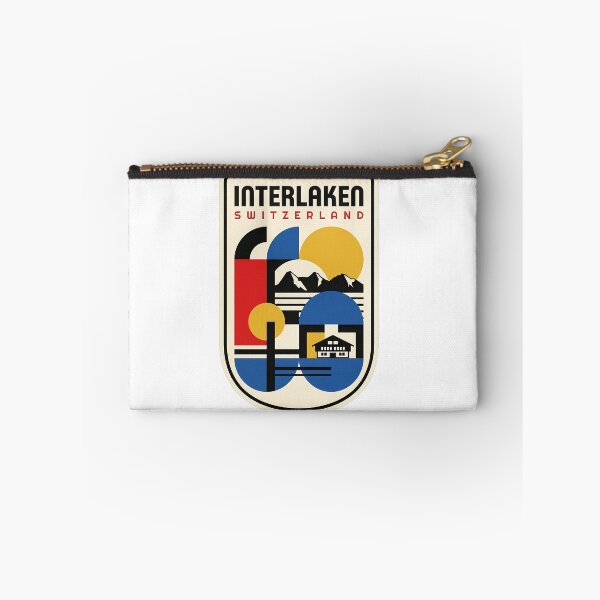 Item preview, Vintage Interlaken Switzerland Geometric Travel Art designed and sold by k3rstman1.