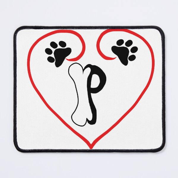 Item preview, Heart dog with the letter P designed and sold by acreació.