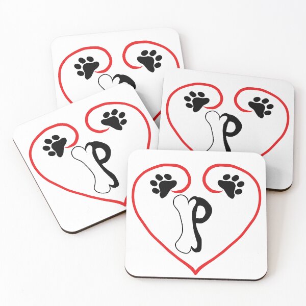Item preview, Heart dog with the letter P designed and sold by acreació.