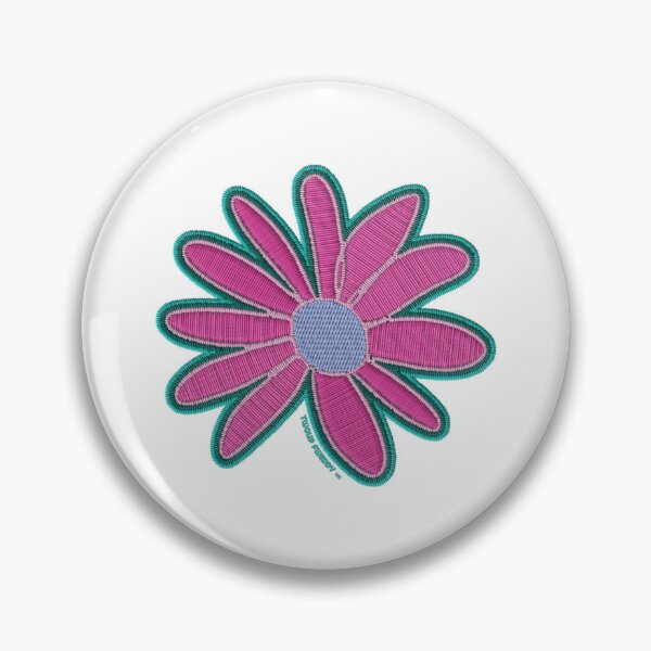 Item preview, Pink Daisy Embroidered Style Hand Drawn Floral Art designed and sold by TwolipfweddyTM.