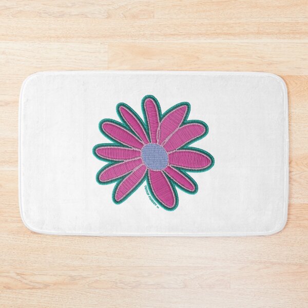 Item preview, Pink Daisy Embroidered Style Hand Drawn Floral Art designed and sold by TwolipfweddyTM.