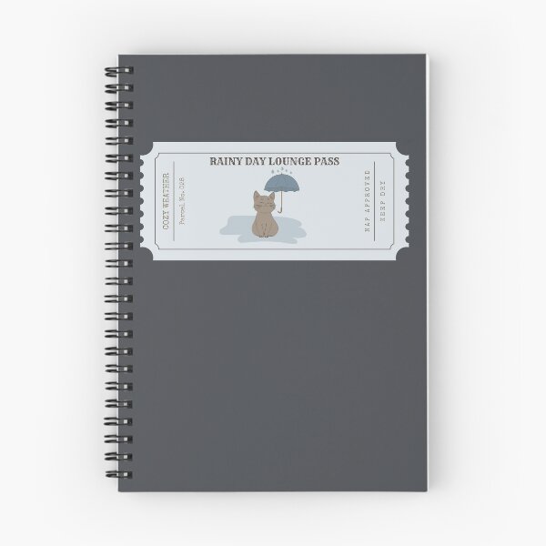 Item preview, Rainy Day Lounge Pass | Cozy Cat with Umbrella | Vintage Ticket Illustration designed and sold by MyFotodrive.