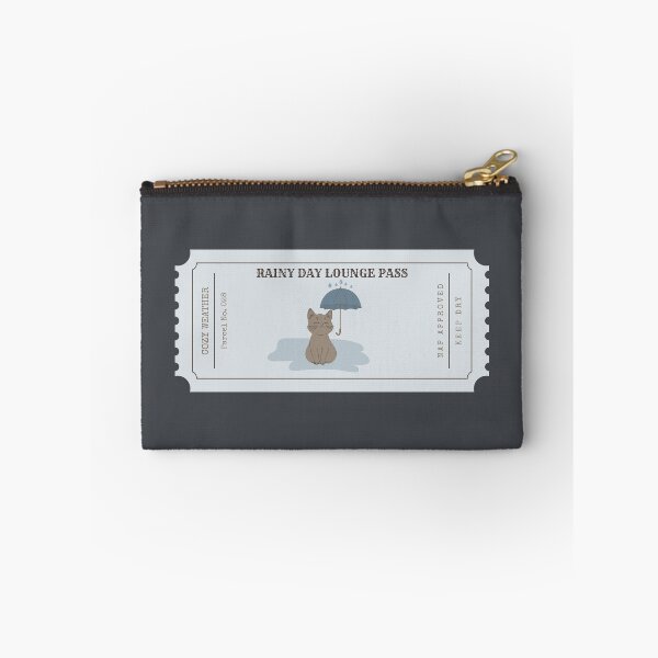 Item preview, Rainy Day Lounge Pass | Cozy Cat with Umbrella | Vintage Ticket Illustration designed and sold by MyFotodrive.