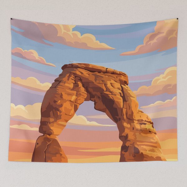 Aperçu de l'œuvre Parc national des Arches, États-Unis, Voyage Vintage créée et vendue par RareDeerArt.