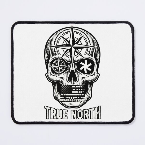 Item preview, True North Compass Skull Patriotic Adventure Graphic designed and sold by Tel A Pet.