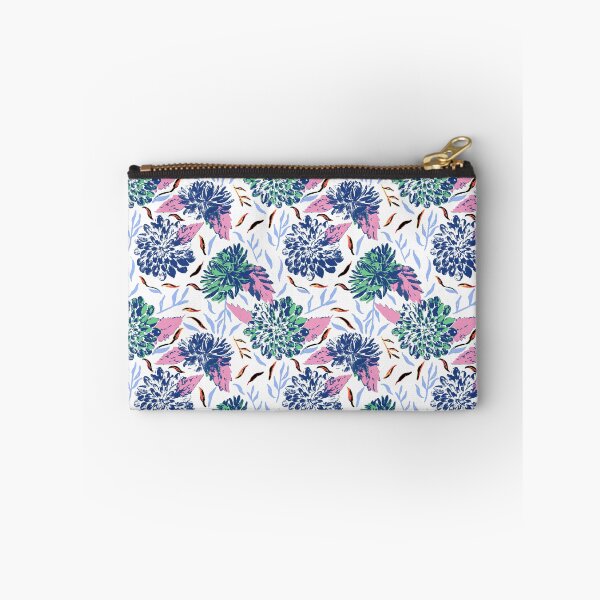 Item preview, Daylight Dahlias Bloom Summer Floral blue and pink designed and sold by Dally-Dabble.