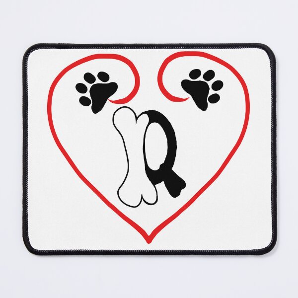 Item preview, Heart dog with the letter Q designed and sold by acreació.