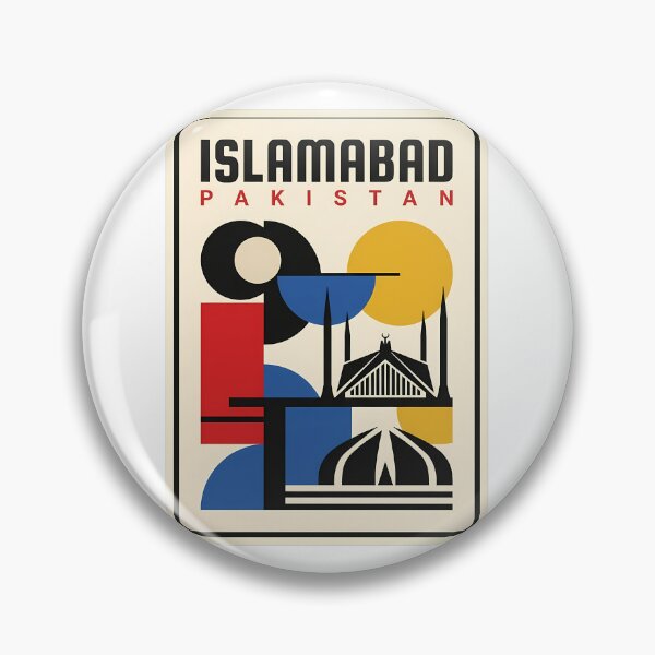 Item preview, Vintage Islamabad Pakistan Faisal Mosque Geometric Travel designed and sold by k3rstman1.