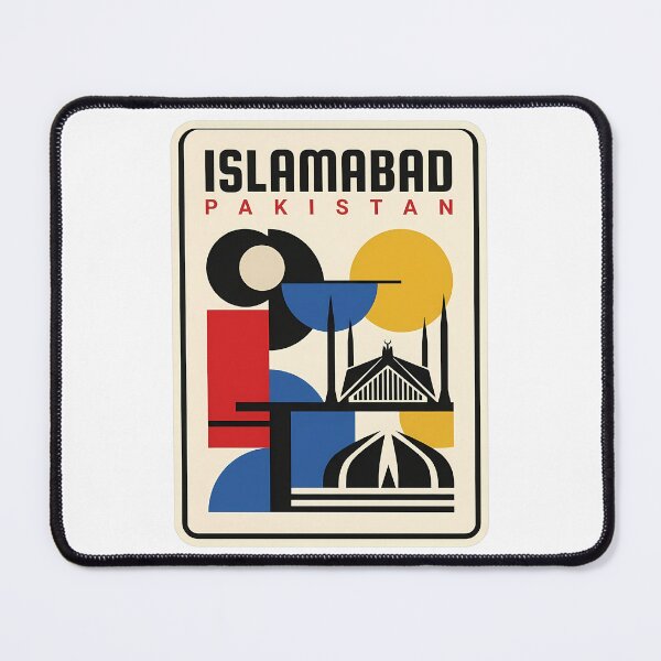 Item preview, Vintage Islamabad Pakistan Faisal Mosque Geometric Travel designed and sold by k3rstman1.