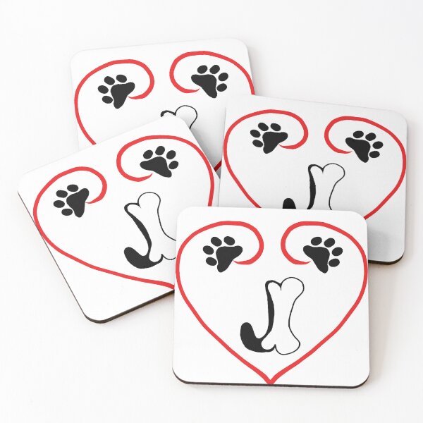 Item preview, Heart dog with the letter J designed and sold by acreació.