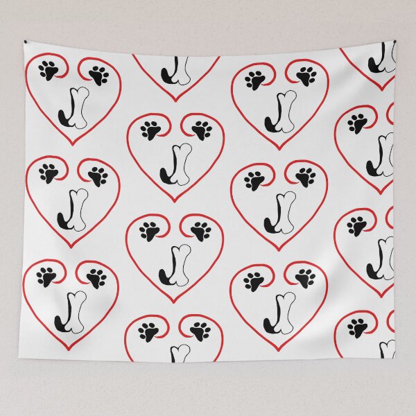 Item preview, Heart dog with the letter J designed and sold by acreació.