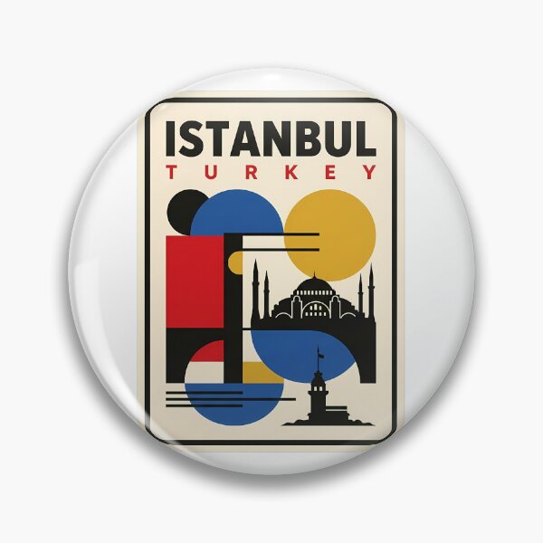 Item preview, Istanbul Turkey Retro Bauhaus Geometric Skyline designed and sold by k3rstman1.