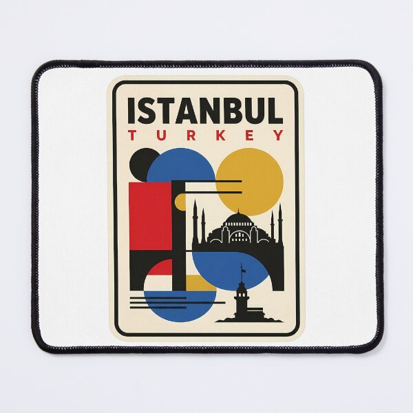 Item preview, Istanbul Turkey Retro Bauhaus Geometric Skyline designed and sold by k3rstman1.