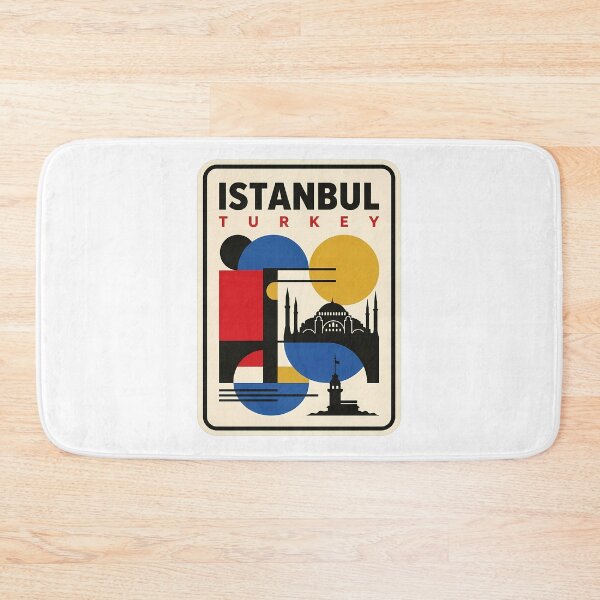 Item preview, Istanbul Turkey Retro Bauhaus Geometric Skyline designed and sold by k3rstman1.