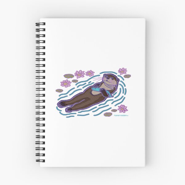 Item preview, Otter Floating In Bliss Embroidery Style Art designed and sold by TwolipfweddyTM.