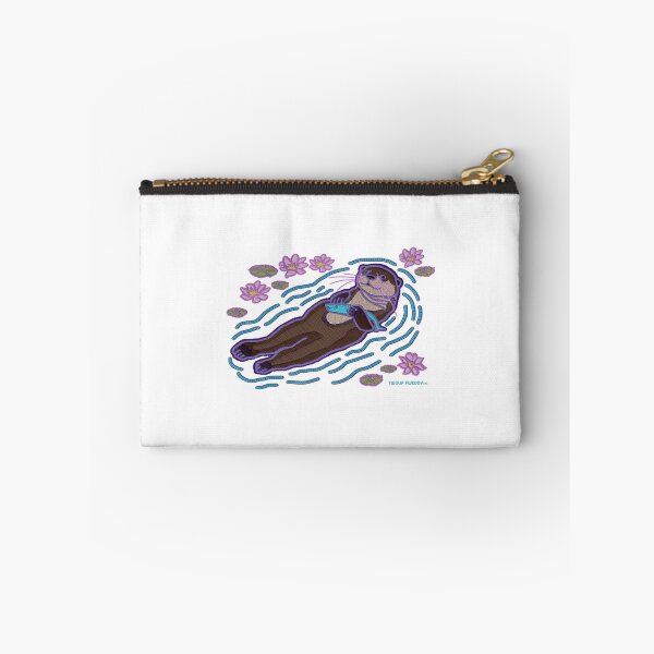 Item preview, Otter Floating In Bliss Embroidery Style Art designed and sold by TwolipfweddyTM.