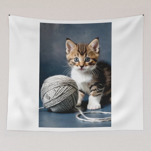 Item preview, Animals - Adorable Tabby and White Kitten, Sweet and Innocent Portrait designed and sold by DoodyPets.