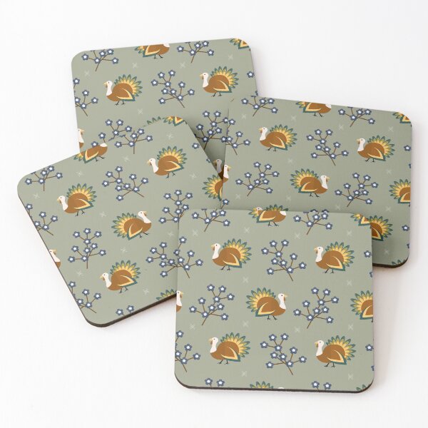Item preview, Turkeys on green designed and sold by reneesillus.