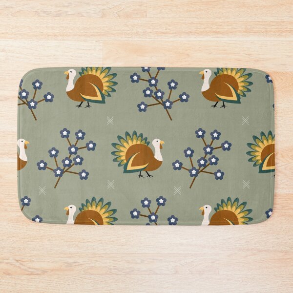 Item preview, Turkeys on green designed and sold by reneesillus.
