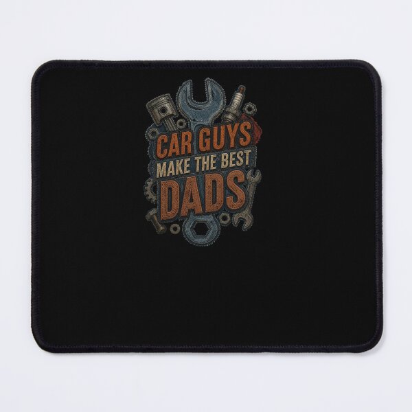 Item preview,  Car Guys Make the Best Dads | Denim Patch Style Mechanic Shirt Design designed and sold by Style2Vie.
