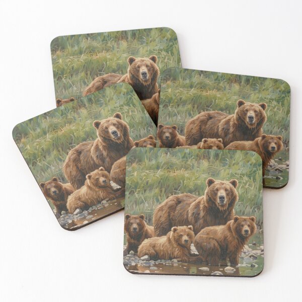 Item preview, Grizzly Bear Mother and Cubs designed and sold by Kirrindy Designs.