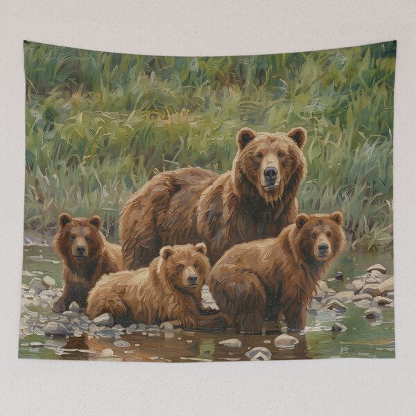 Item preview, Grizzly Bear Mother and Cubs designed and sold by Kirrindy Designs.