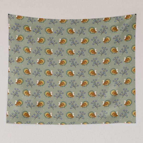 Item preview, Turkeys on green designed and sold by reneesillus.