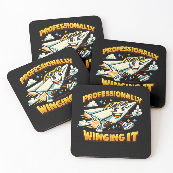 Item preview, Professionally Winging It – Retro Cartoon Funny Design designed and sold by rigelcreation.