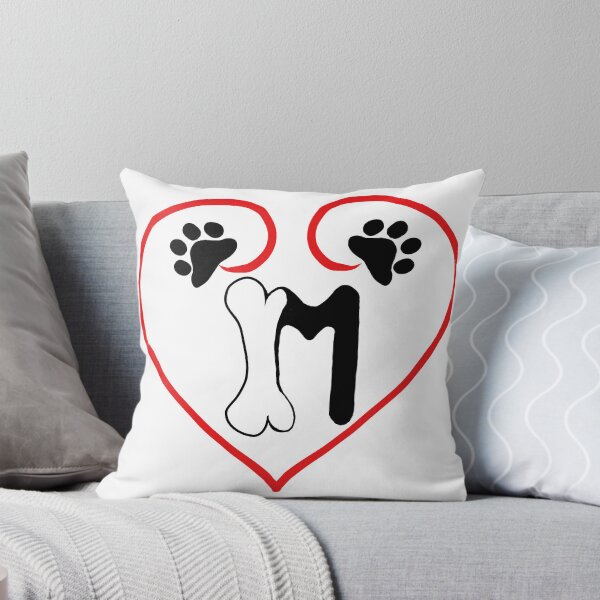 Item preview, Heart dog with the letter M designed and sold by acreació.