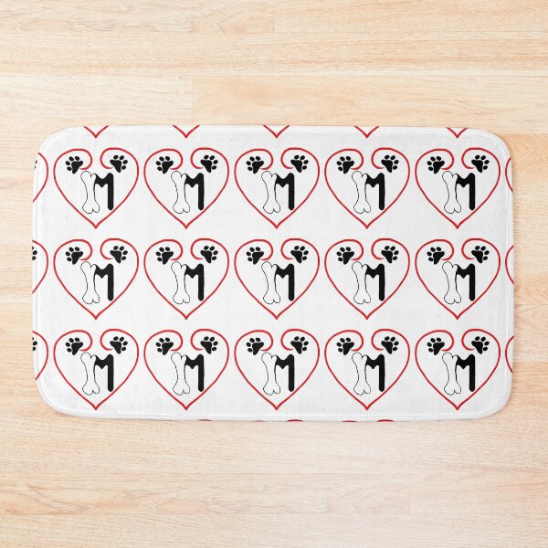 Item preview, Heart dog with the letter M designed and sold by acreació.