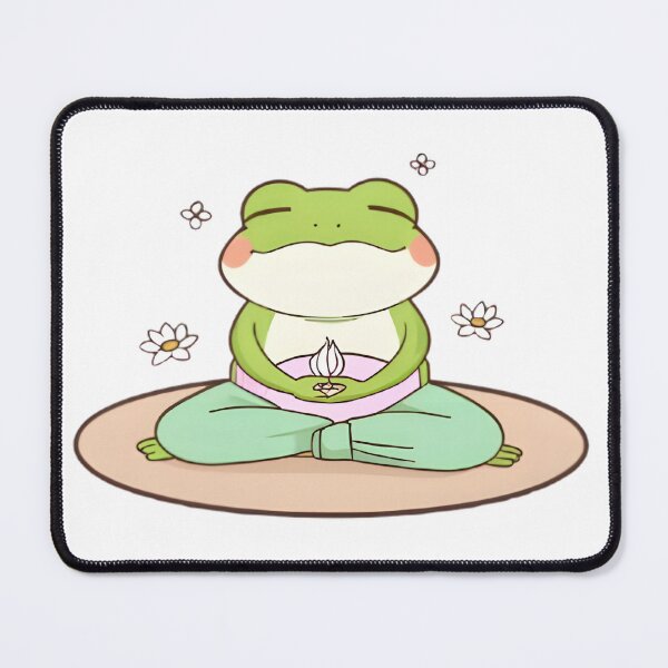 Item preview, Yoga Frog — Zen Kawaii Frog Sticker designed and sold by tommysworks.