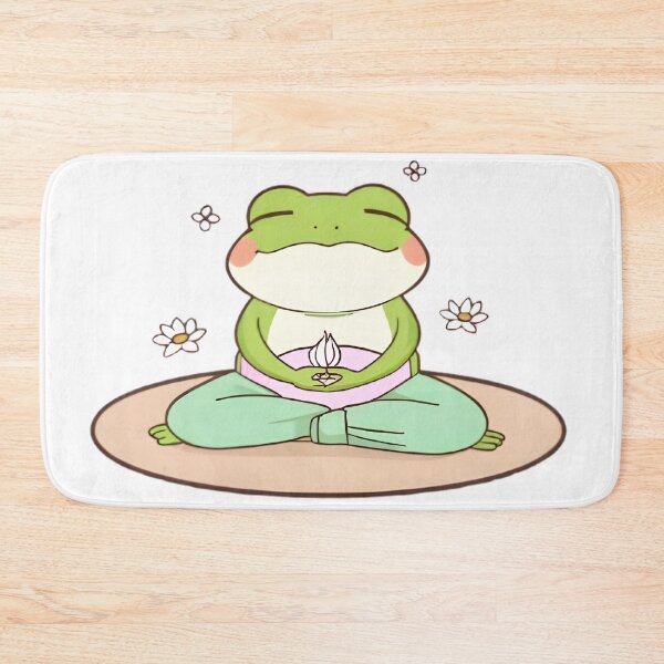 Item preview, Yoga Frog — Zen Kawaii Frog Sticker designed and sold by tommysworks.