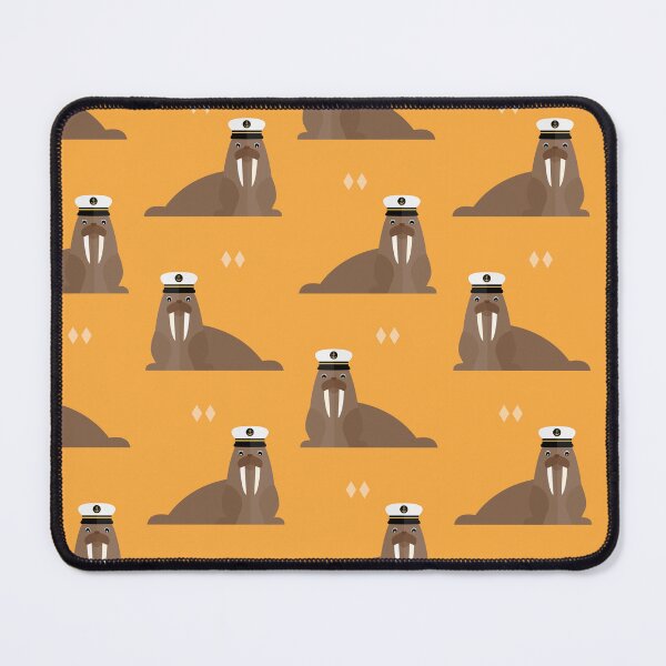 Item preview, Walruses with sailor hat on orange designed and sold by reneesillus.