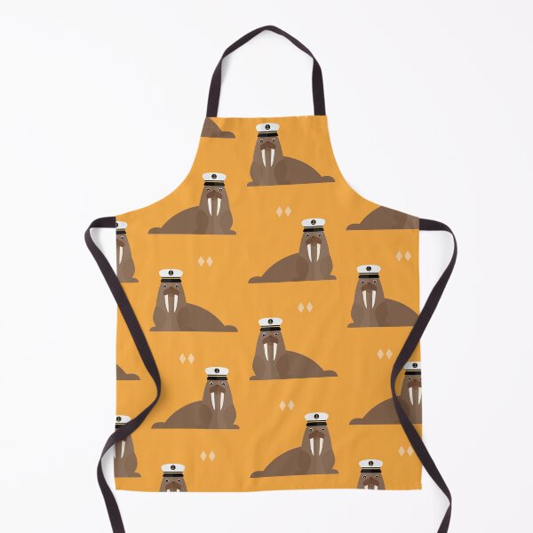 Item preview, Walruses with sailor hat on orange designed and sold by reneesillus.