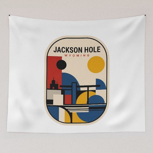 Item preview, Retro Jackson Hole Wyoming Abstract Geometric Travel designed and sold by k3rstman1.