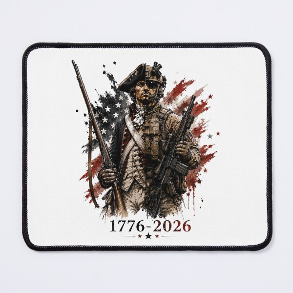 Item preview, 1776-2026 Patriotic Soldier, Revolutionary War and Modern Soldier, America 250th Anniversary 4th July Independence Day designed and sold by Ezim-Rambic.