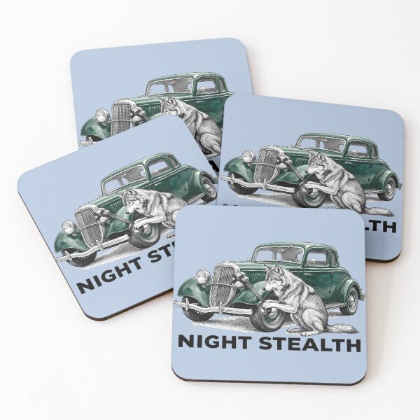 Item preview, Night Stealth: Tactical Wolf and Vintage Car designed and sold by SoulPT.
