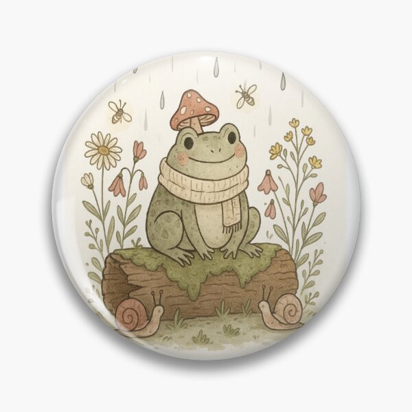 Item preview, Whimsical Frog Reading Book Mushroom Rain designed and sold by NoNameDrops.