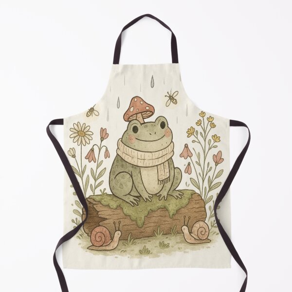 Item preview, Whimsical Frog Reading Book Mushroom Rain designed and sold by NoNameDrops.
