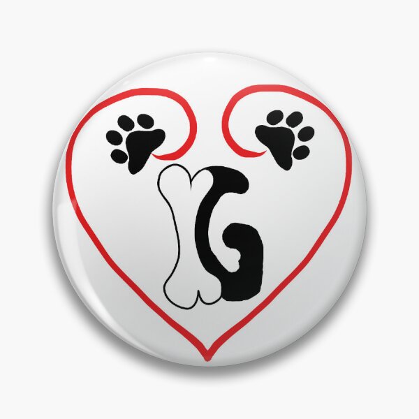Item preview, Heart dog with the letter G designed and sold by acreació.