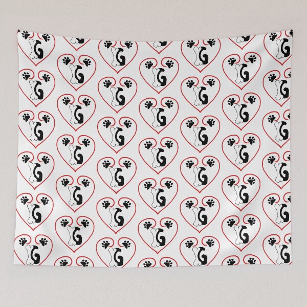 Item preview, Heart dog with the letter G designed and sold by acreació.