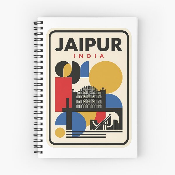 Item preview, Jaipur India Vintage Geometric Travel Poster designed and sold by k3rstman1.