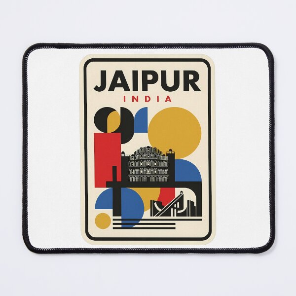 Item preview, Jaipur India Vintage Geometric Travel Poster designed and sold by k3rstman1.