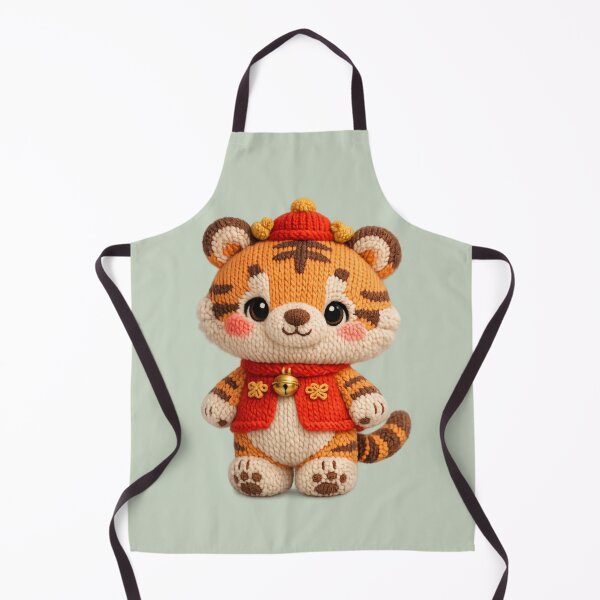 Item preview, Cute Knitted Year Of The Tiger | Kawaii 3D Chinese New Year Zodiac Art designed and sold by Moons Studio.